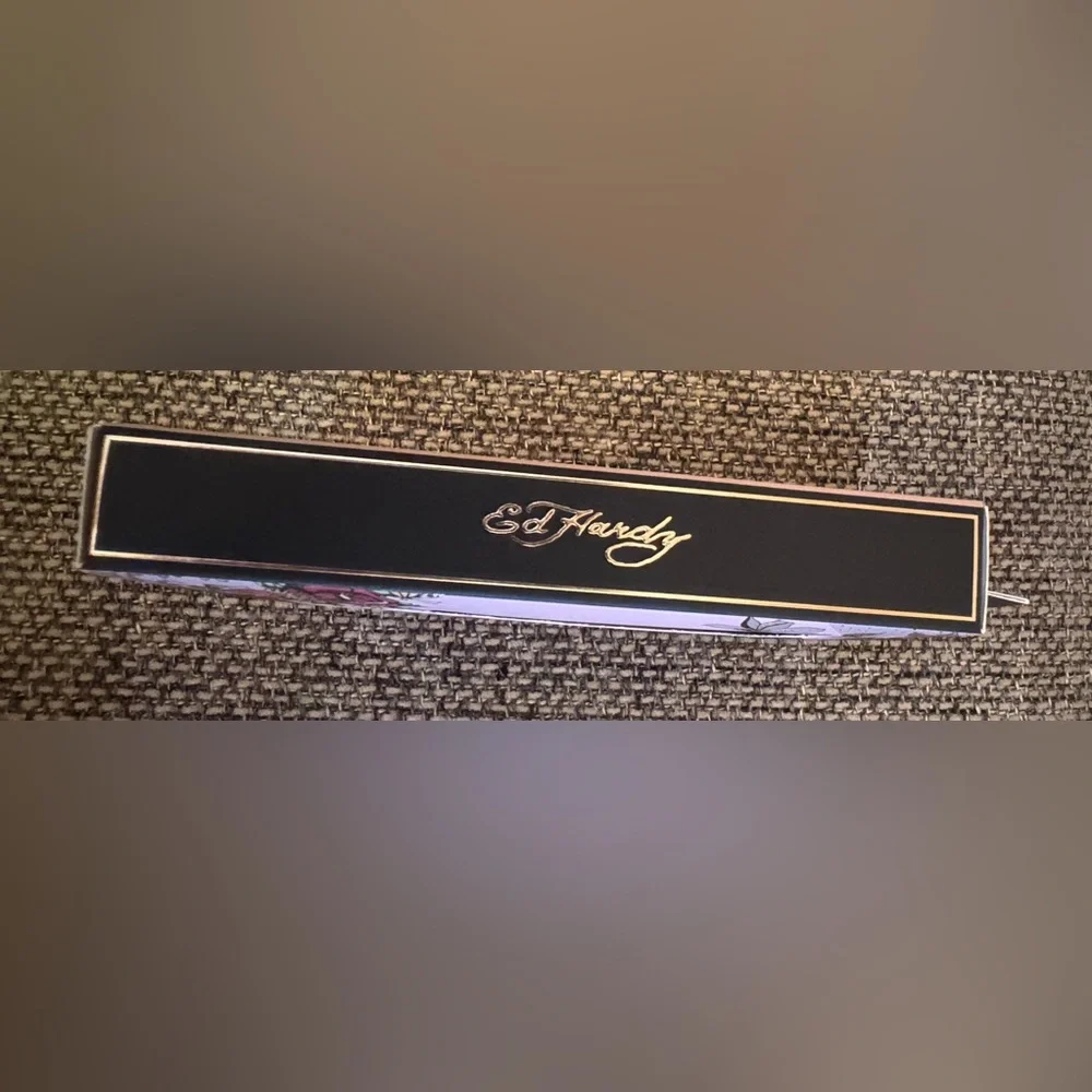 Ed Hardy Pink & Gold Mascara, Lipstick and Lip Liner Gift Set